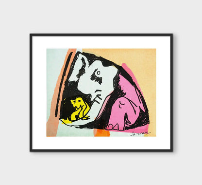 Elephants | After MF Husain | Litho with Chine Collé