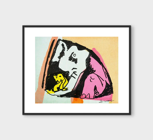 Elephants | After MF Husain | Litho with Chine Collé