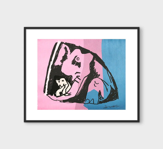 Elephants | After MF Husain | Litho with Chine Collé