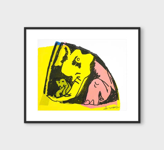 Elephants | After MF Husain | Litho with Chine Collé