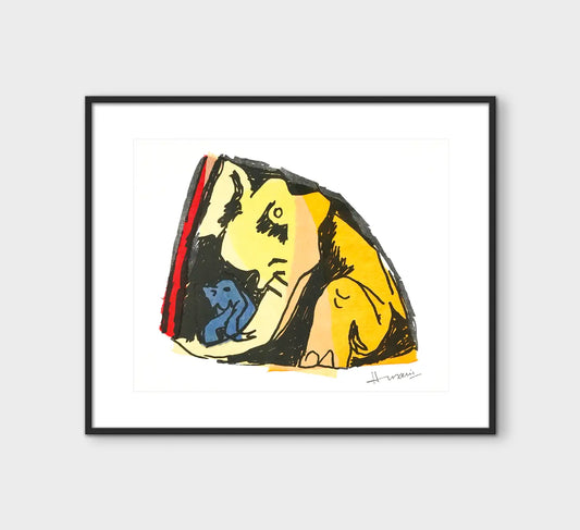 Elephants | After MF Husain | Litho with Chine Collé
